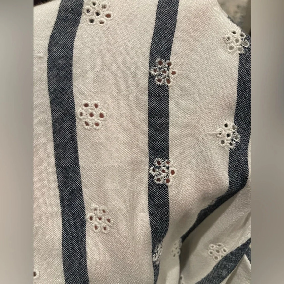 Target Striped Long Sleeve Off The Shoulders Open Shoulders Top Size Large - Picture 7 of 9